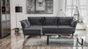 Corner Sofa Bed Storage Container Sleep Function Springs Grey Yellow OPTIMUS