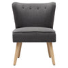 Scallop Back Armchair Cocktail Sofa Accent Seat Living Bedroom Cafe Lounge Sofa