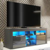 TV Unit Cabinet | TV Stand 145cm | Sideboard with High Gloss Doors | Free LED