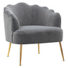 Scallop Back Armchair Cocktail Sofa Accent Seat Living Bedroom Cafe Lounge Sofa