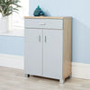Venetia 2 Door 1 Drawer Wooden Oak Shoe Storage Cabinet Rack Stand Cupboard