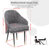 Set of 2 Dining Chairs Linen Padded Seat Chairs Home Office Commercial Furniture
