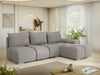 L-Shaped Sofa Bed with Storage Velour Water Repellent Left/Right Corner BESTII