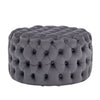 Large Velvet Fabric Tufted Pouf Stool Round/square Chesterfield Ottoman Footrest