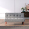 Fabric Sofa Bed Click Clack Sofabed 2 Seater Recliner Couch Settee Oak Wood Legs