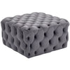 Large Velvet Fabric Tufted Pouf Stool Round/square Chesterfield Ottoman Footrest