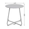 Round Side Coffee Table Tray Sofa Desk LivingRoom Night Stand End Metal Console