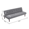 Nordic Fabric Sofa Bed Click-Clack Recliner Sleeper Chairs Settee 2 Seater Couch