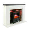 Electric Fireplace Suite with Black Stove & Flue - Endeavour Fires Farlington