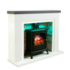 Electric Fireplace Suite with Black Stove & Flue - Endeavour Fires Farlington