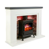 Electric Fireplace Suite with Black Stove & Flue - Endeavour Fires Farlington
