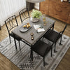 5PCS Wooden Dining Table Set for 4,Kitchen Table&Chairs Set w/Upholstered Seats