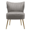Scallop Back Armchair Cocktail Sofa Accent Seat Living Bedroom Cafe Lounge Sofa
