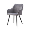 2× Kitchen Dining Chairs Velvet Faux Leather Fabric Padded Home Office Chair set