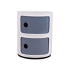Round ABS Cylinder Cabinet Cupboard Drawer Storage Unit Bathroom Bedroom Stand