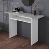 Rectangular Side Table Slim Narrow Desk 2 Tiers Workbench Rack Shelf Hallway UK
