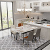 Retractable Dining Table Heavy Duty Sintered Stone Variable Shape for 4-10 Seat