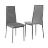 Faux Leather Chair Dining Chairs With Stainless Steel Frame Solid Legs 2/4/6pcs