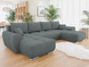 Corner Sofa Bed with Storage Universal Corner Side Velvet Fabric New LOGO U