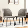 2 Pcs Dining Chair Faux Leather Soft Padded Chair Modern Dining Room Home New