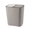 Twin Double Bin Recycling Waste Trash Can Dust Rubbish Separator with Press Lid
