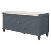Wood Shoe Bench Cushioned Ottoman Storage Unit Hallway Shoes Changing Seat Chair