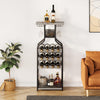 Metal Rack Cabinet Floor Bottle Storage Holder Stand Display Shelf