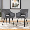 Pair of Dining Chair Velvet Diamond Chairs with Metal Legs Black/Blue/Grey/Green