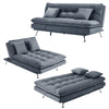 Upholstered 3 Seater Sofa Bed Velvet Recliner Sofabed Clic Clac Soft Padded Seat