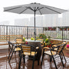 3m Garden Sunshade Round Heavy Pole Parasol Crank Tilt Patio Umbrella UV Protect
