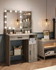 Dressing Table With Mirror Storage Makeup Desk Vanity Table Led Lights Bedroom