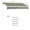 Retractable Shed Manual Awnings Outdoor Garden Canopy Patio Sun Shade Shelter UK