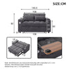 2 Seater Pull Out Sofa Bed Loveseat Recliner with Hidden Table, Cup Holders, USB