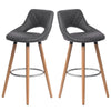 2x Breakfast Bar Stools Home Kitchen Pub Bar Stool With Footrest High Bar Chair