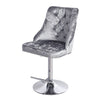Adjustable Barstool Dining Chair Crushed Velvet Bar Stool Kitchen Breakfast Seat