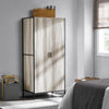 Industrial Wooden Wardrobe With Hanging Rail Shelf Clothes Storage Organiser