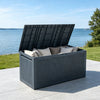 340L Lockable Garden Cushion Box Shed Outdoor Storage Chest Plastic Waterproof