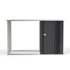 Galvanised Steel Log Store Shed Tool Storage Shed Garden Fire Wood Shelter