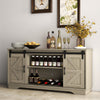 Barn 2 Sliding Doors Bar Cabinet Home Buffet Farmhouse Storage Cabinet TV Stand