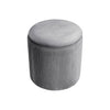 Round Velvet Ottoman Storage Vanity Seat Footrest Stool Dressing Table Chair