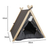 Folding Pets Teepee Tent Cat Dog Puppy Sleep Bed Tipi Play House Kennel Cushion