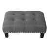 Linen Fabric Bench Footstool Ottoman Footrest Soft Children Stool Low Chair Seat
