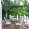 4 Size&5 Color Patio Parasol Sunshade Outdoor Canopy Tilt Crank Garden Umbrella