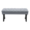 Linen Foot Stool Bench Dining Bench Button Tufted Bedside Seat End Hallway