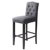 Upholstered Bar Stool Kitchen High Chair Pub Barstool Padded Seat with Backrest