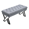 Bedroom Dining Room Bench Linen Padded Steel Legs Hallway Window Seat Stool