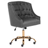 Adjustable Computer Desk Chair Tufted Back Swivel Armchair Home Office Executive