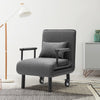 Sofa Bed Foldable Portable Armchair Sleeper Lounge Armchair with Pillow &Wheels