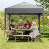 2X2m Pop-up Gazebo Marquee Canopy Outdoor Garden Wedding Tent Black/Grey/Blue
