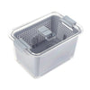 Fridge Organizer Veg Fruit Boxes Drain Basket Kitchen Storage Containers Pantry